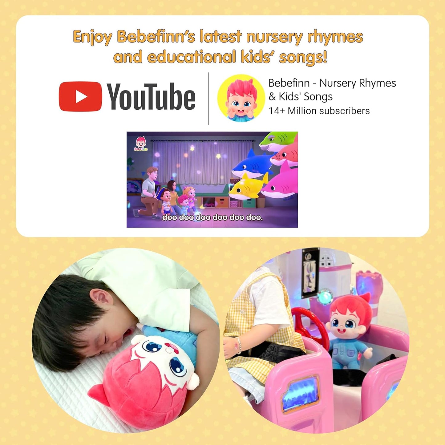 Pinkfong Bebefinn Plush Toy - 12" (30cm)