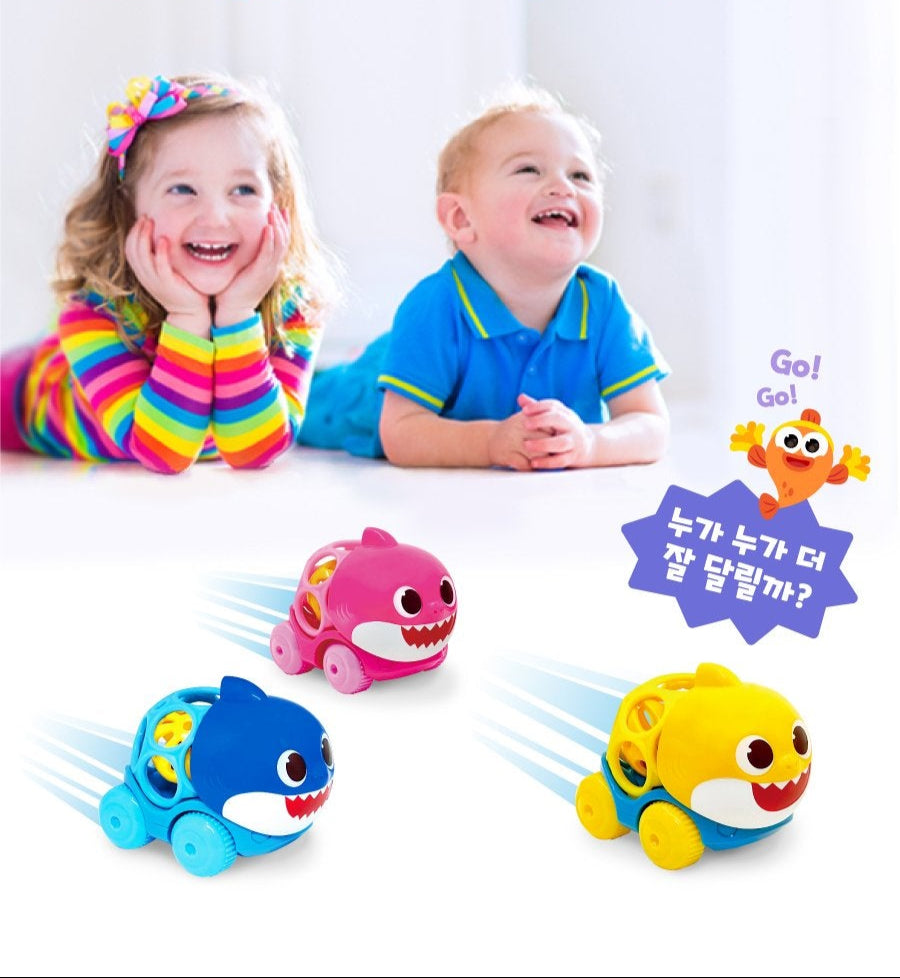 Baby Shark Baby Ball Rattle Mini Car 3-Piece Set