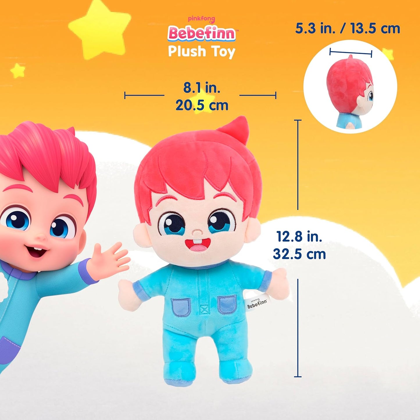 Pinkfong Bebefinn Plush Toy - 12" (30cm)